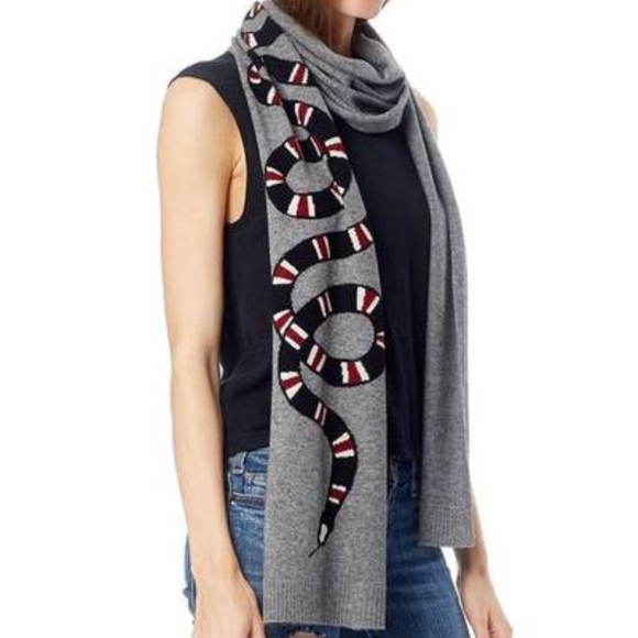 Skull Cashmere Viper Boa Snake Scarf 
